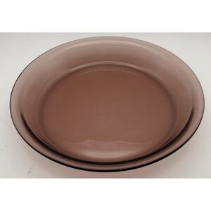 Pyrex Originals Cranberry‎ Glass Pie Plate 10" genuine vintage plum dish #209